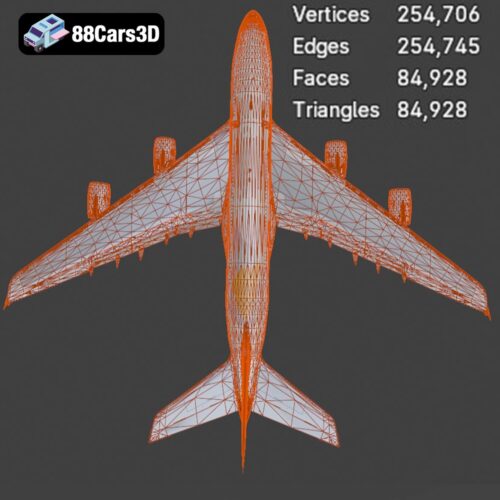 Airbus A380 Etihad 3D Model - Gallery Image 6 Airbus A380 Etihad 3D Model