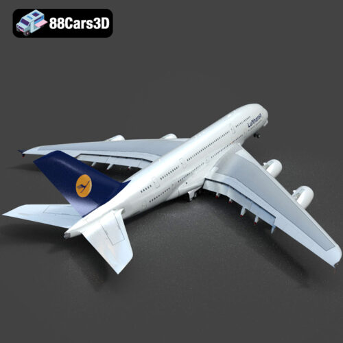 Airbus A380 Lufthansa Aircraft 3D Model - Gallery Image 7 Airbus A380 Lufthansa Aircraft 3D Model