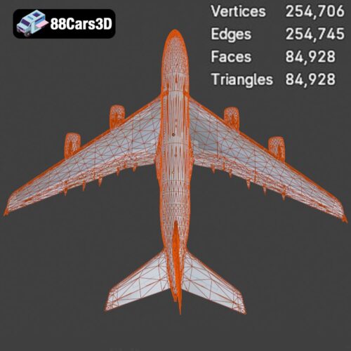 Airbus A380 Lufthansa Aircraft 3D Model - Gallery Image 5 Airbus A380 Lufthansa Aircraft 3D Model