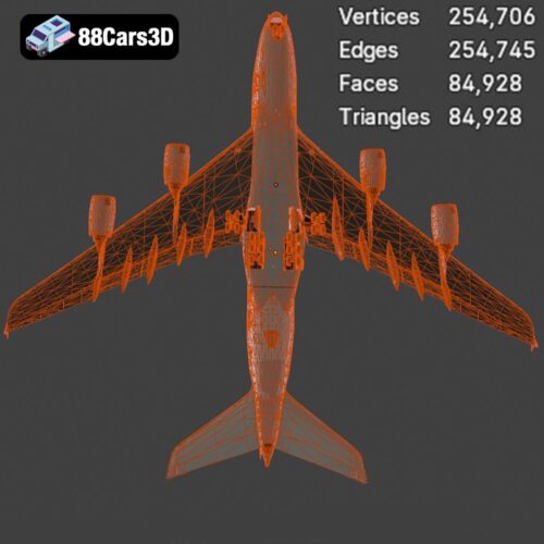 Airbus A380 Lufthansa Aircraft 3D Model - Gallery Image 6 Airbus A380 Lufthansa Aircraft 3D Model