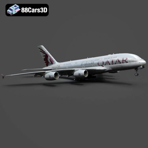 Airbus A-380 Qatar Livery 3D Model - Gallery Image 4 Airbus A-380 Qatar Livery 3D Model