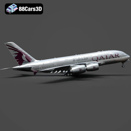 Airbus A-380 Qatar Livery 3D Model - Gallery Image 5 Airbus A-380 Qatar Livery 3D Model