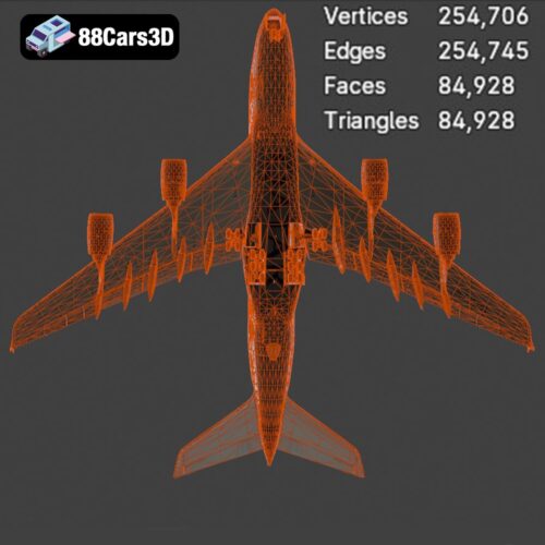 Airbus A-380 Qatar Livery 3D Model - Gallery Image 7 Airbus A-380 Qatar Livery 3D Model