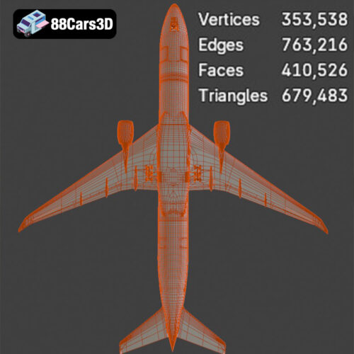 Generic Passenger Jet 3D Model