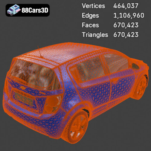 Chevrolet-Aveo-2012-008 Chevrolet Aveo 2012 3D Model