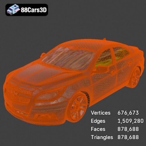 Chevrolet Malibu 2013 3D Model - Gallery Image 2 Chevrolet Malibu 2013 3D Model