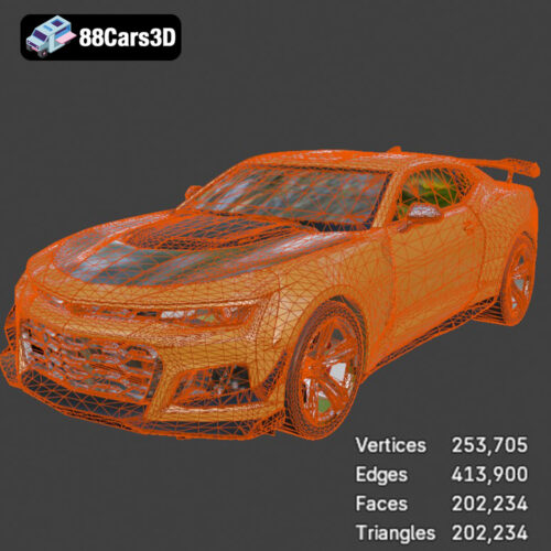 Chevrolet Camaro ZL1 1LE 3D Model - Gallery Image 1 Chevrolet Camaro ZL1 1LE 3D Model