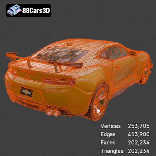 Chevrolet Camaro ZL1 1LE 3D Model - Gallery Image 6 Chevrolet Camaro ZL1 1LE 3D Model