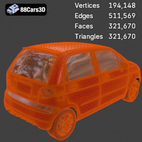 Daewoo Matiz 1998 3D Model - Gallery Image 6 Daewoo Matiz 1998 3D Model