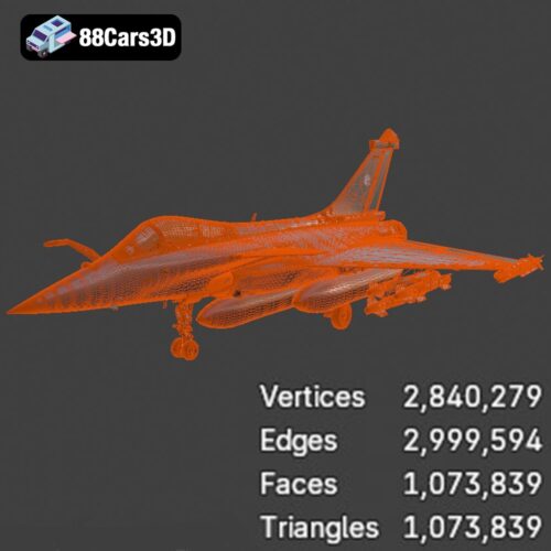 Dassault Rafale Fighter Jet 3D Model