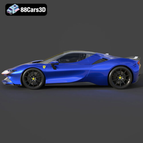 Ferrari SF90 Spider 2021 3D Model