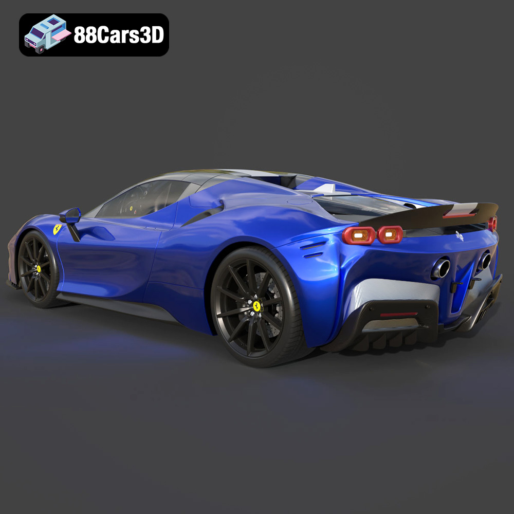 Ferrari SF90 Spider 2021 3D Model