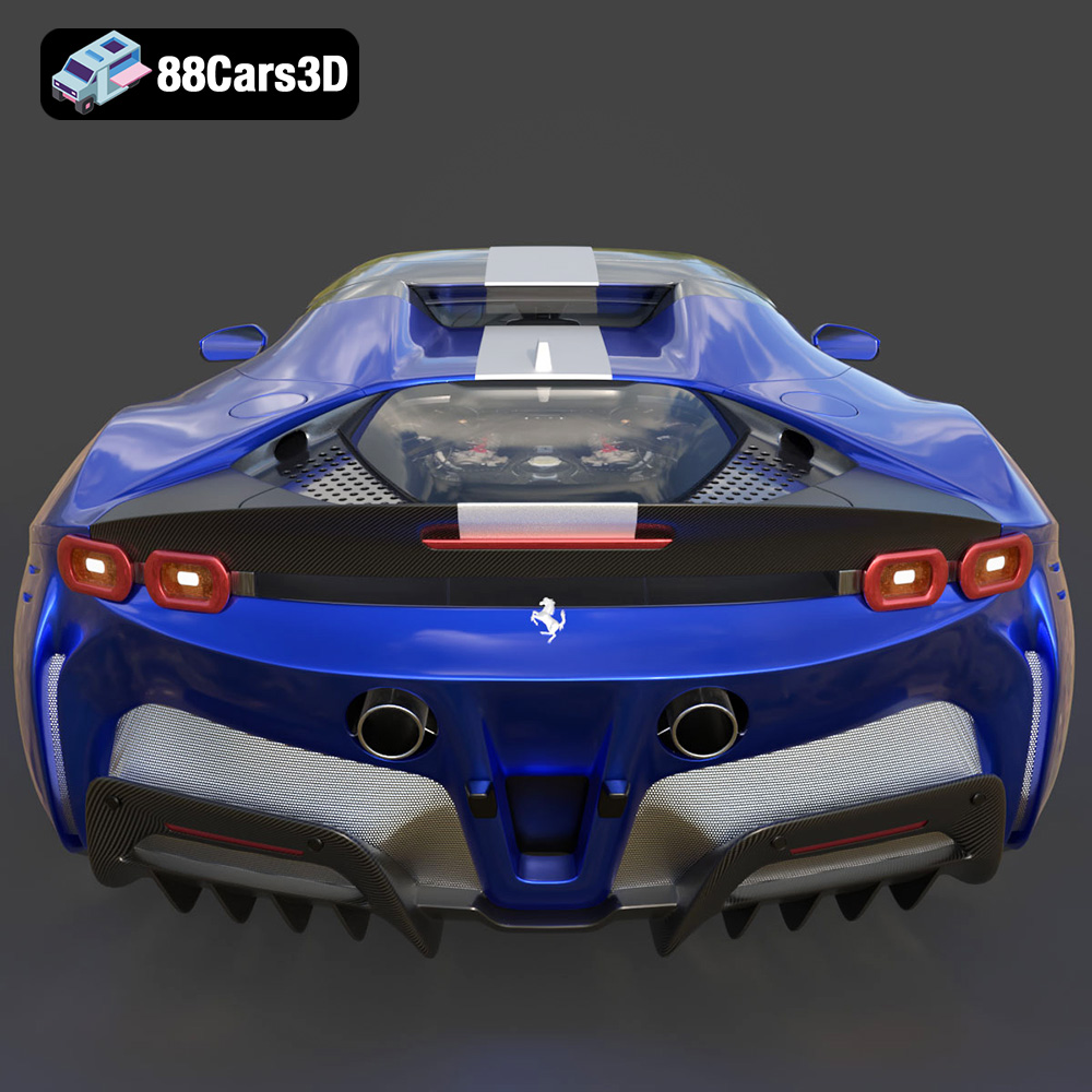 Ferrari SF90 Spider 2021 3D Model
