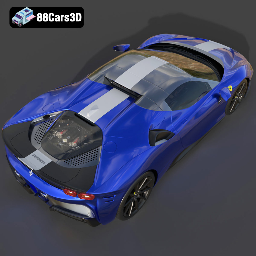 Ferrari SF90 Spider 2021 3D Model