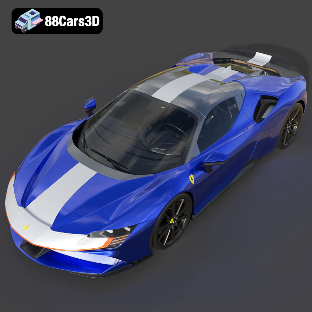 Ferrari SF90 Spider 2021 3D Model