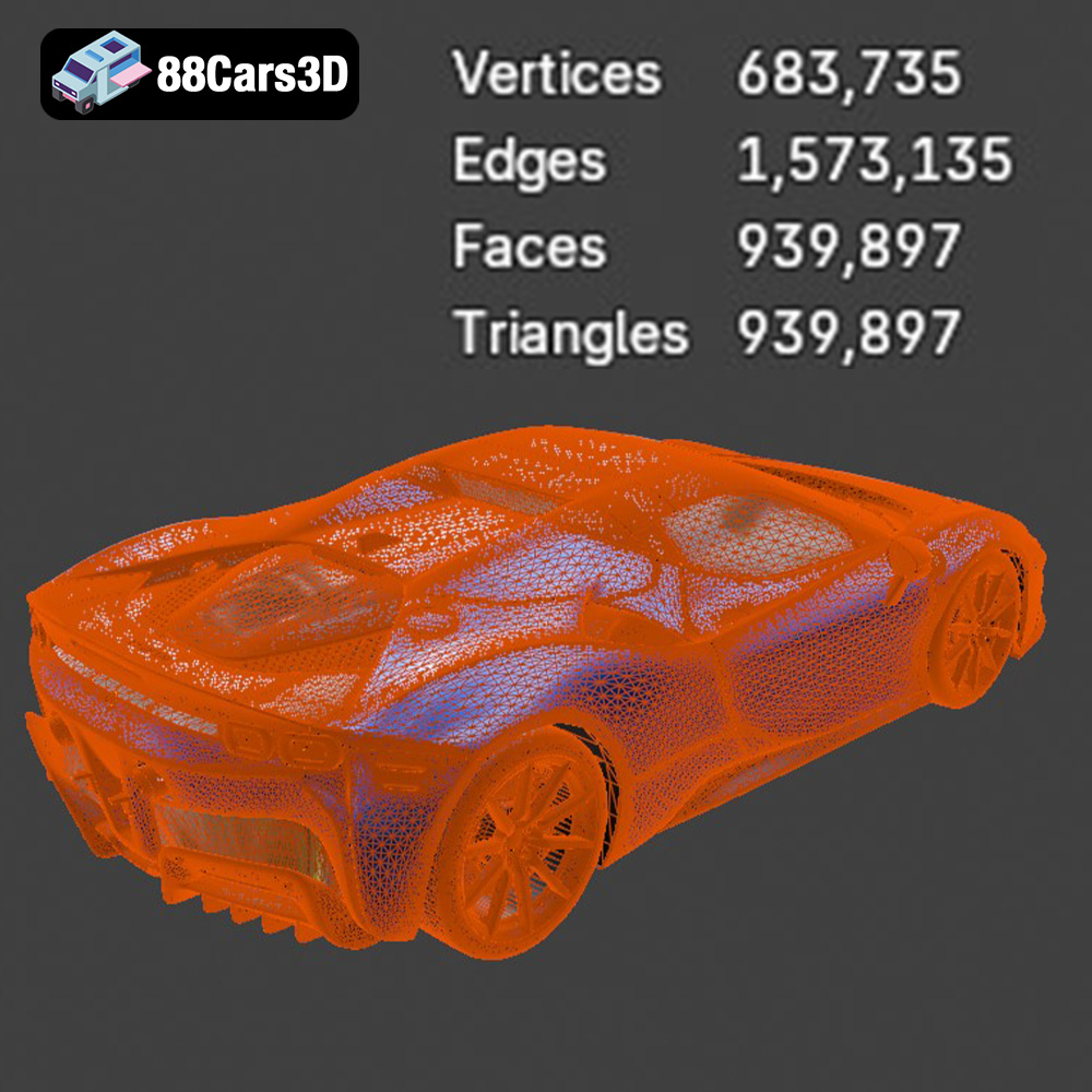 Ferrari SF90 Spider 2021 3D Model