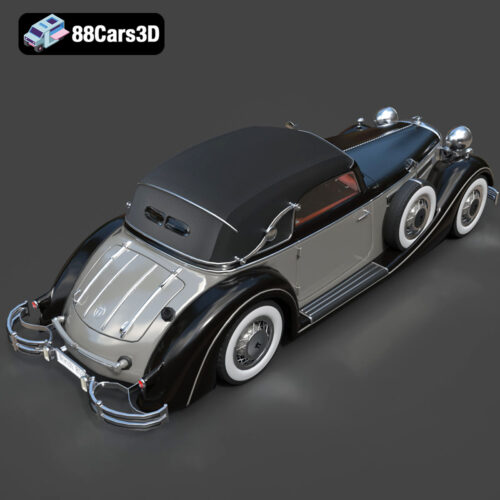 Horch 853 Sport Cabriolet 1937 3D Model - Gallery Image 3 Horch 853 Sport Cabriolet 1937 3D Model