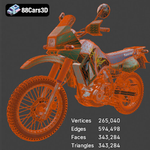 Kawasaki KLR 650 3D Model