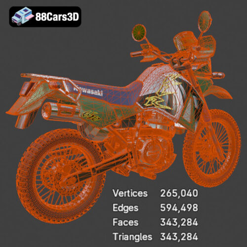 Kawasaki KLR 650 3D Model