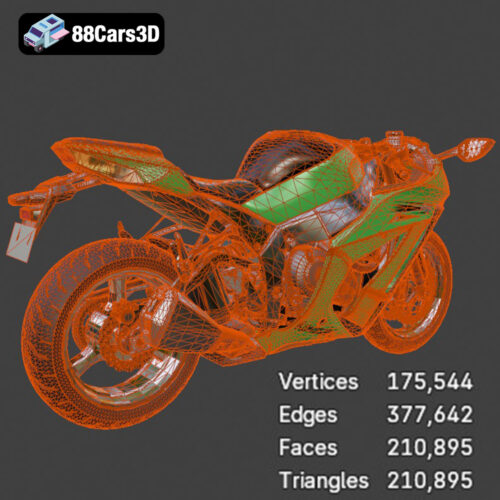 Kawasaki_ZX10R_2012-008 Kawasaki ZX-10R 2012 3D Model