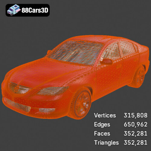 Mazda 3 Sedan 2004 3D Model - Gallery Image 6 Mazda 3 Sedan 2004 3D Model