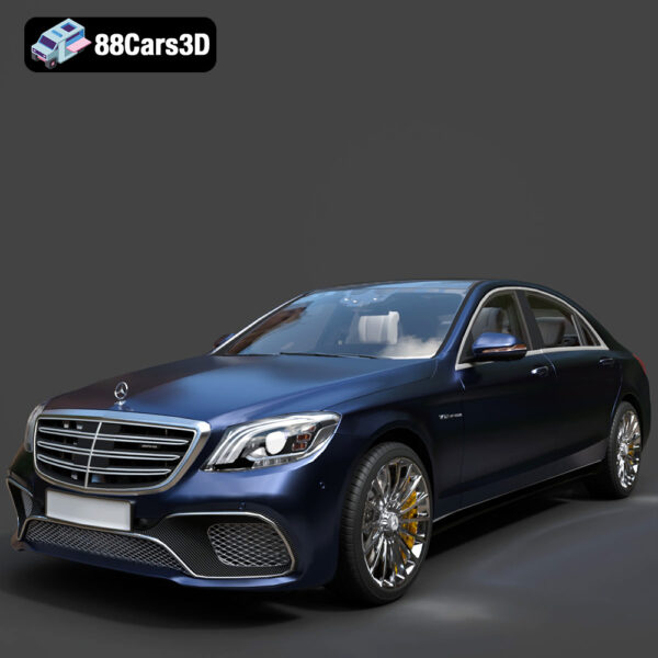 Mercedes S-Class 2024 3D Model - Main Image Mercedes S-Class 2024 3D Model