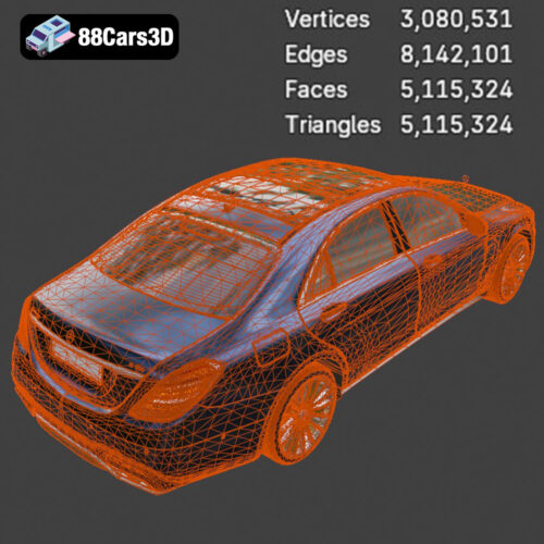 Mercedes S-Class 2024 3D Model