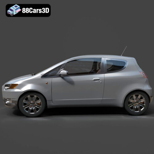 Mitsubishi Colt 3 Door 2008 3D Model - Gallery Image 5 Mitsubishi Colt 3 Door 2008 3D Model