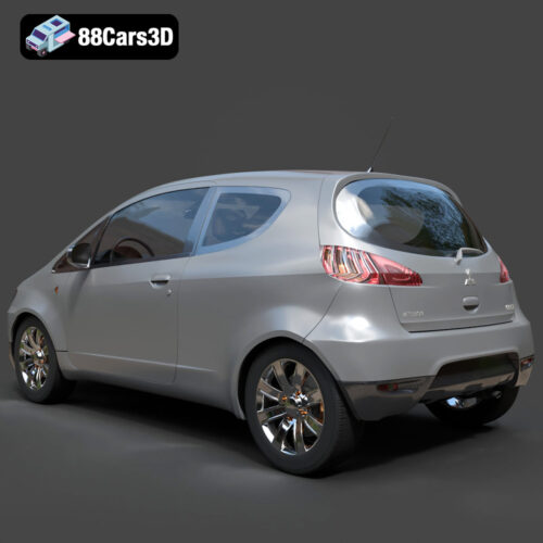 Mitsubishi Colt 3 Door 2008 3D Model - Gallery Image 7 Mitsubishi Colt 3 Door 2008 3D Model