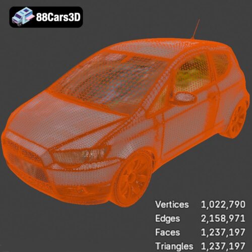 Mitsubishi Colt 3 Door 2008 3D Model - Gallery Image 3 Mitsubishi Colt 3 Door 2008 3D Model