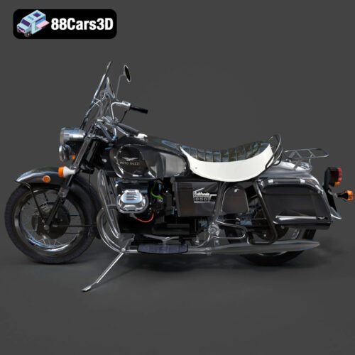 Moto Guzzi Classic Motorcycle 2024 3D Model - Gallery Image 4 Moto Guzzi Classic Motorcycle 2024 3D Model