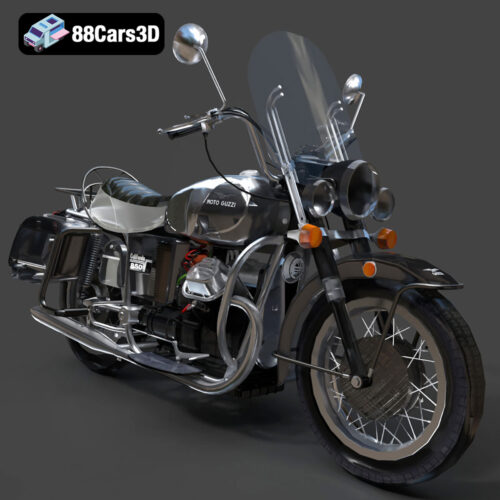 Moto Guzzi Classic Motorcycle 2024 3D Model - Gallery Image 5 Moto Guzzi Classic Motorcycle 2024 3D Model