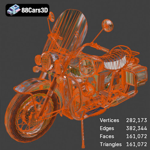 Moto Guzzi Classic Motorcycle 2024 3D Model - Gallery Image 2 Moto Guzzi Classic Motorcycle 2024 3D Model