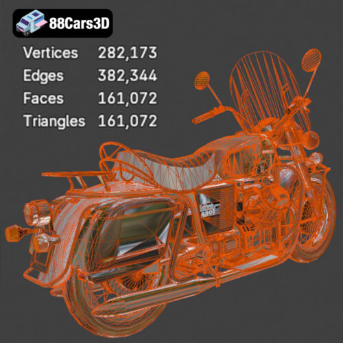 Moto Guzzi Classic Motorcycle 2024 3D Model - Gallery Image 6 Moto Guzzi Classic Motorcycle 2024 3D Model