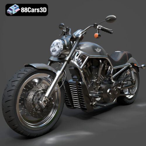 Harley-Davidson V-Rod Motorcycle 3D Model