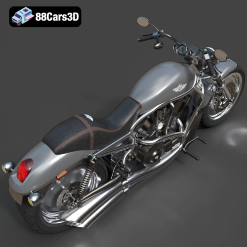 Harley-Davidson V-Rod Motorcycle 3D Model