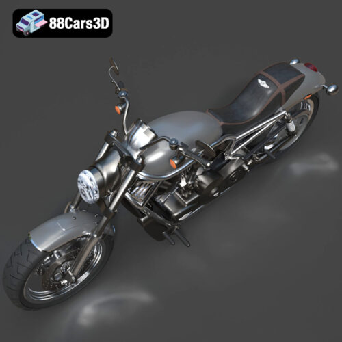 Harley-Davidson V-Rod Motorcycle 3D Model