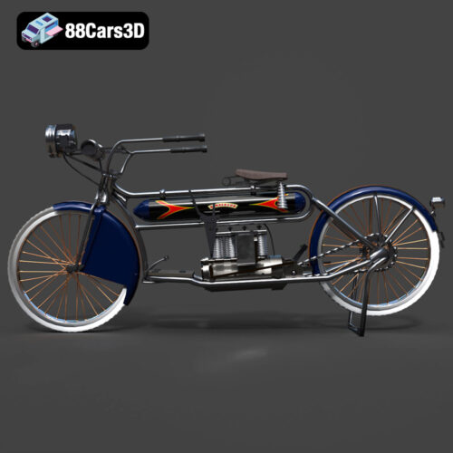 Mototsikl-Henderson-1912-002 Henderson Motorcycle 1912 3D Model