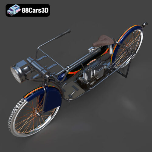 Mototsikl-Henderson-1912-006 Henderson Motorcycle 1912 3D Model