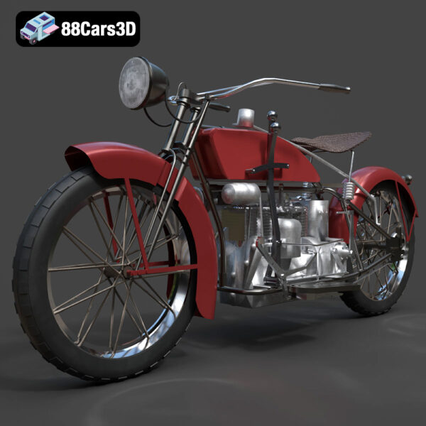 Mototsikly-ACE-1924-109-298-001 ACE Motorcycle 1924 3D Model