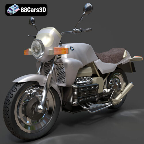 BMW K100 Motorcycle 3D Model
