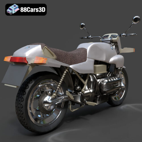 BMW K100 Motorcycle 3D Model