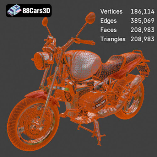 BMW R 1100 R Motorcycle 3D Model