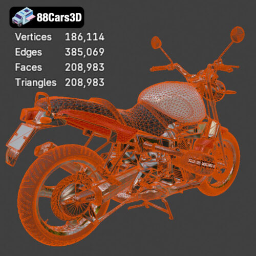 BMW R 1100 R Motorcycle 3D Model
