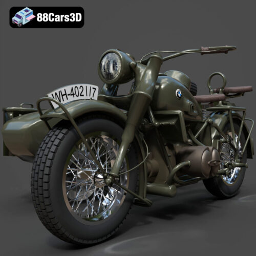 BMW R75 Motorcycle 3D Model