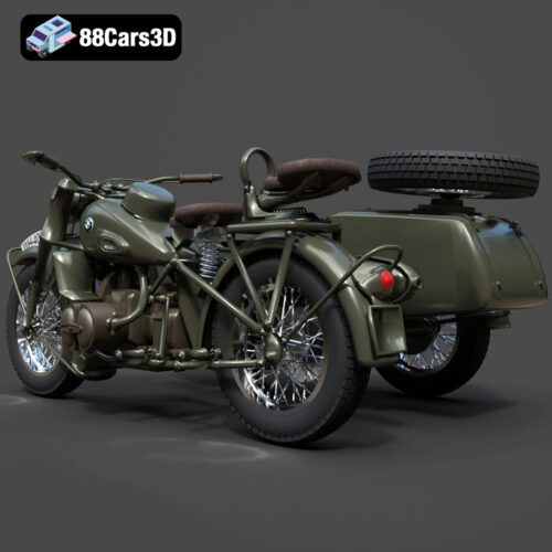 BMW R75 Motorcycle 3D Model