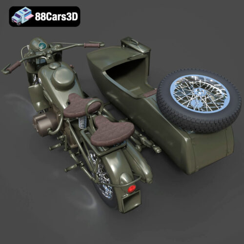 BMW R75 Motorcycle 3D Model