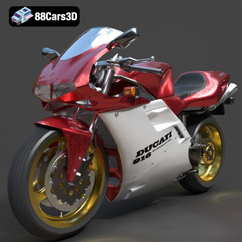 Ducati 916 Motorcycle 3D Model 3D Printable STL