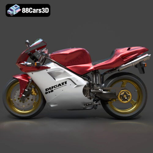 Ducati 916 Motorcycle 3D Model 3D Printable STL