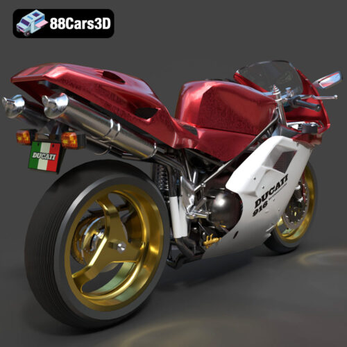 Ducati 916 Motorcycle 3D Model 3D Printable STL